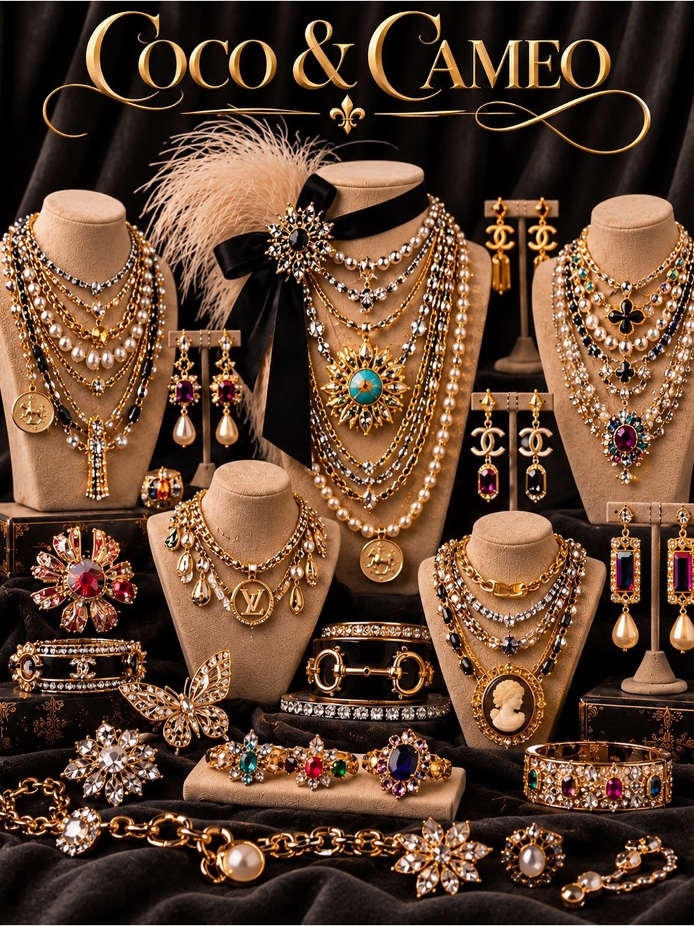 20 Pc Curated Jewelry Lot | Gold Silver Vintage Modern Statement Dainty Reseller